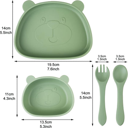 Set Piatti Bimbi con Ventosa "Basta Disastri"